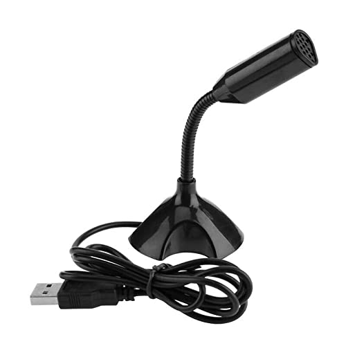 1PC USB Mini Desktop Microphone Stand for PC Laptop Computer Notebook - Clear Sound Quality for Online Meetings, Gaming, Podcasting & Video Recording