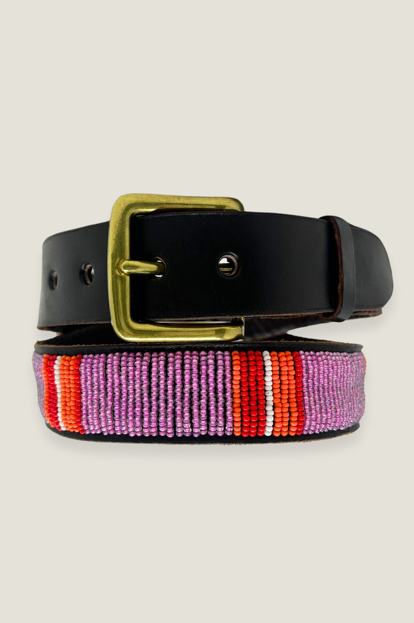Vertical Striped Belt for Women - Adjustable Waist Strap in Purple & Orange | Casual, Office & Party Wear Accessory