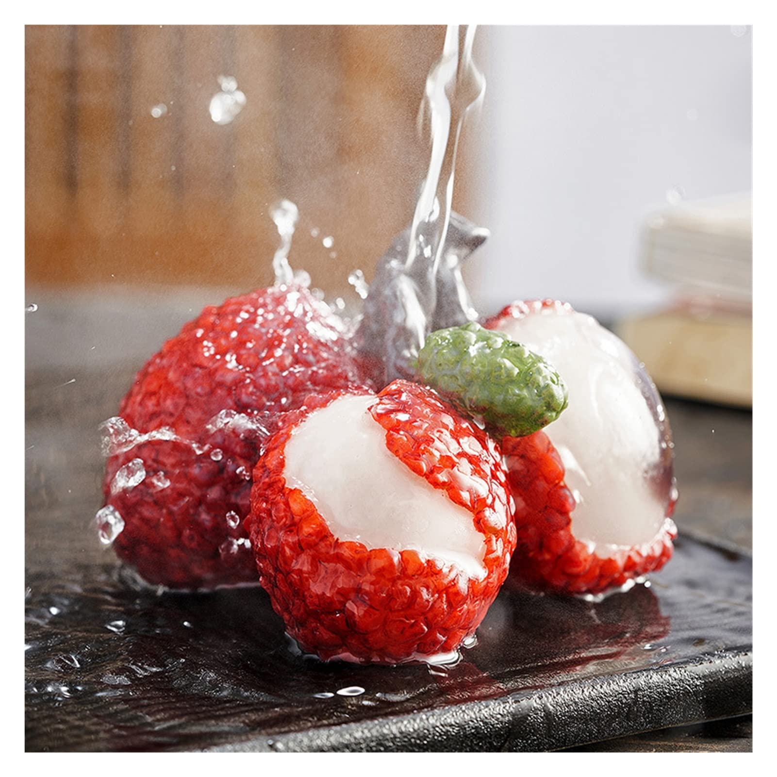 Color Changing Resin Lychee Tea Pet - Cute Tea Accessory for Home, Office & Desk Decor - Fun Play Toy for Tea Lovers (One Size, Color C) - Perfect Gift for Tea Ceremonies & Relaxation Moments