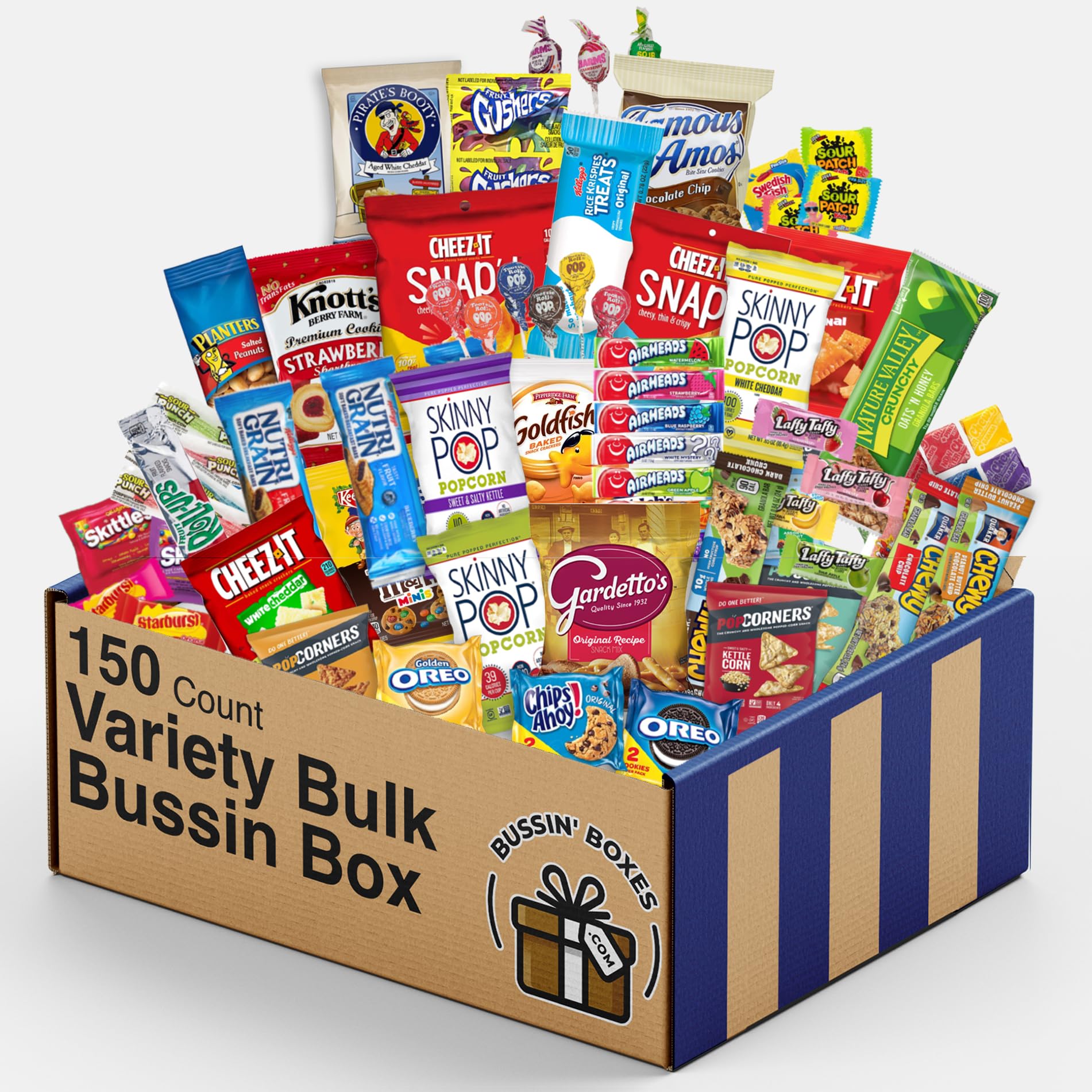 150 Count Office & School Snacks Variety Pack - Healthy Care Package for Work, College & Dorm Life - Perfect for Study Breaks, Meetings & Gift Baskets