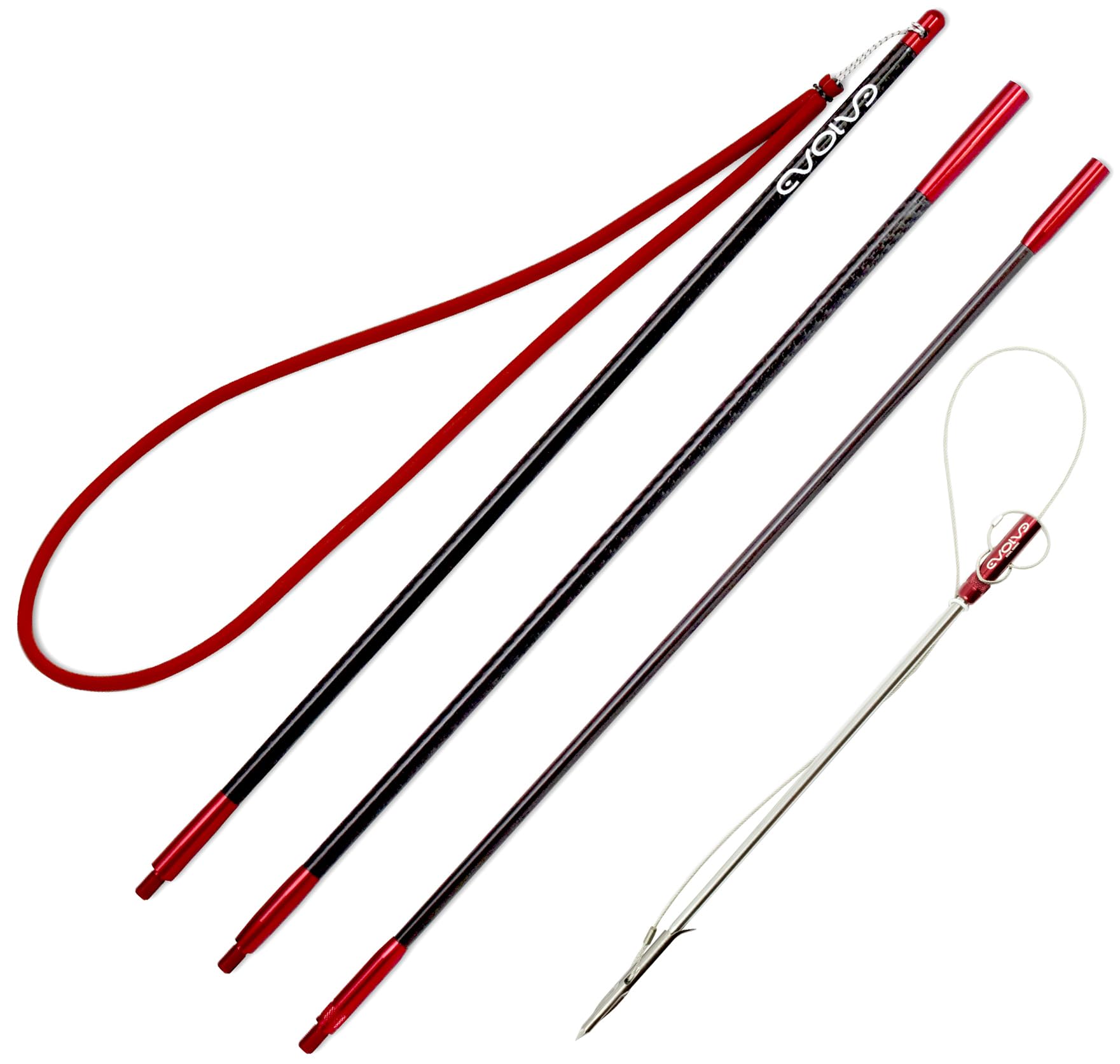Evolve Carbon Fiber Travel Pole Spear for Spearfishing, Free Diving & Scuba Diving - Lightweight & Durable Underwater Hunting Gear for Ocean Adventures