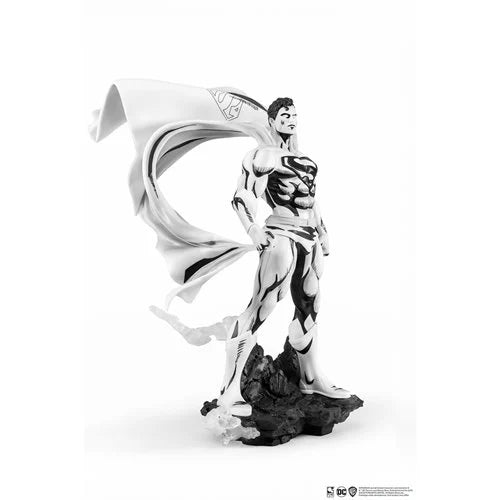 Superman Black and White Version 1:8 Scale Statue - SDCC 2024 Previews Exclusive Collectible Figure for Comic Fans & Home Decor