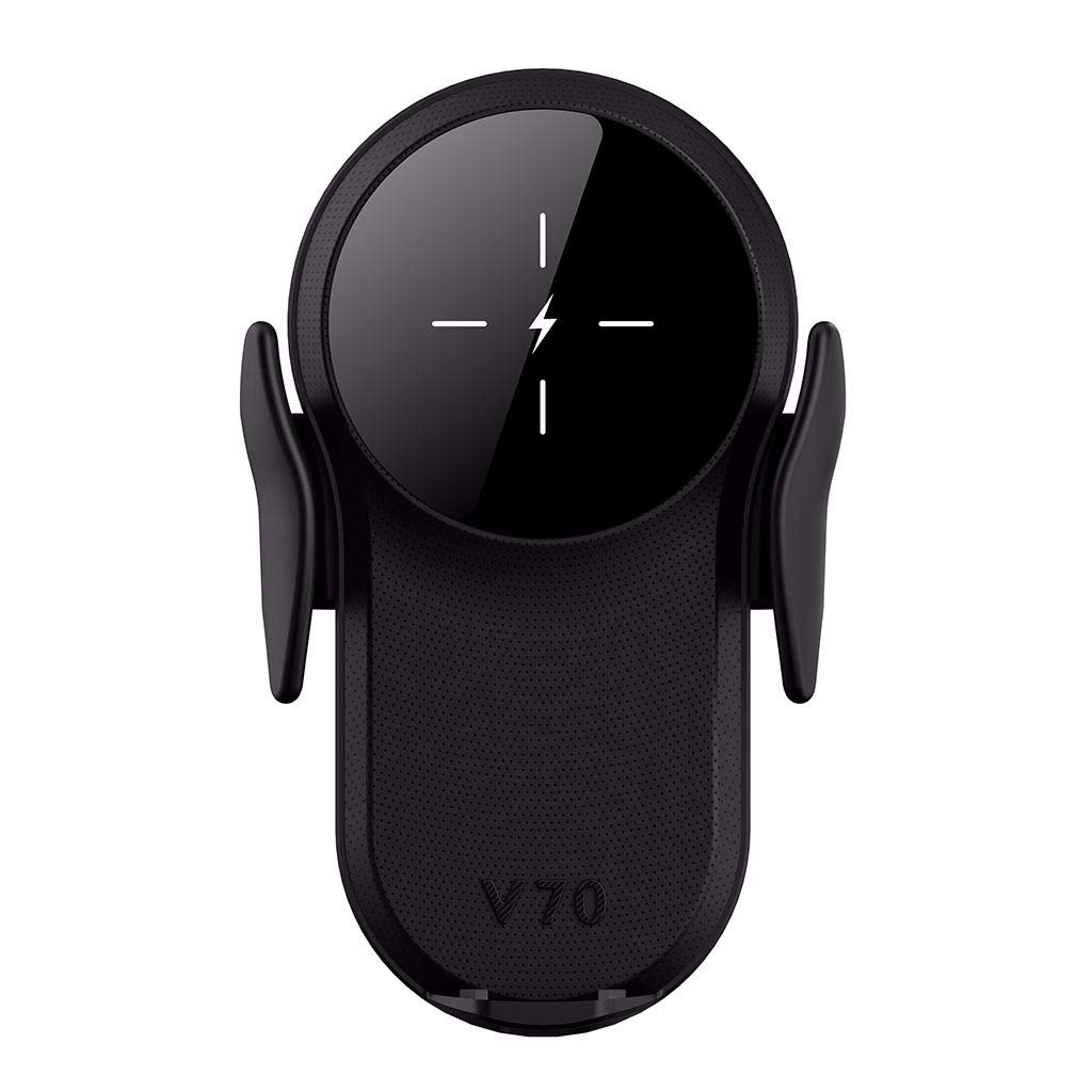 15W Qi Wireless Car Charger Fast Charging Stand for iPhone 15/14/13, Samsung Galaxy S23/S22 & Android Phones - Dashboard Mount (Black) - Perfect for Commuting, Road Trips & Hands-Free Driving - Ideal for GPS Navigation & Safe Driving