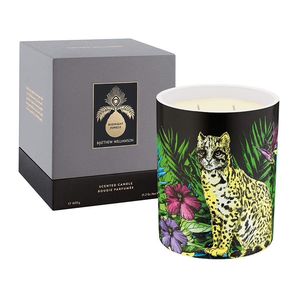 Matthew Williamson Midnight Jungle Luxury Candle - 600g Scented Candle for Home, Spa & Romantic Ambiance | Premium Home Fragrance Gift