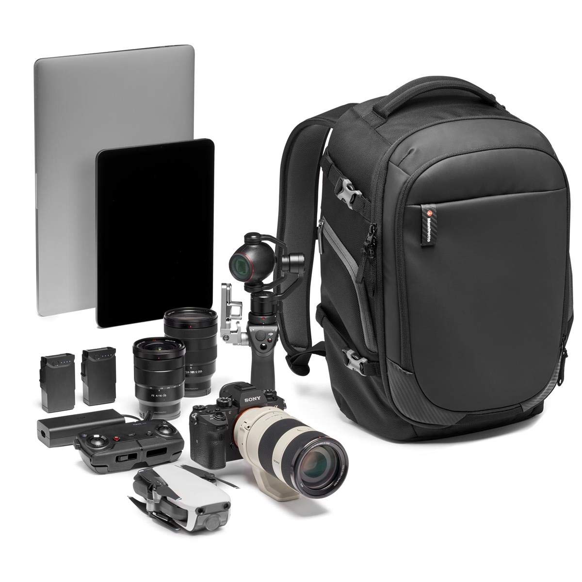 Manfrotto MB MA2-BP-GM Advanced² Gear M Camera and Laptop Backpack - DSLR & Mirrorless Bag with Padded Divider System, Tripod Strap, Water-Resistant Coated Fabric - Perfect for Travel, Photography, and Outdoor Adventures