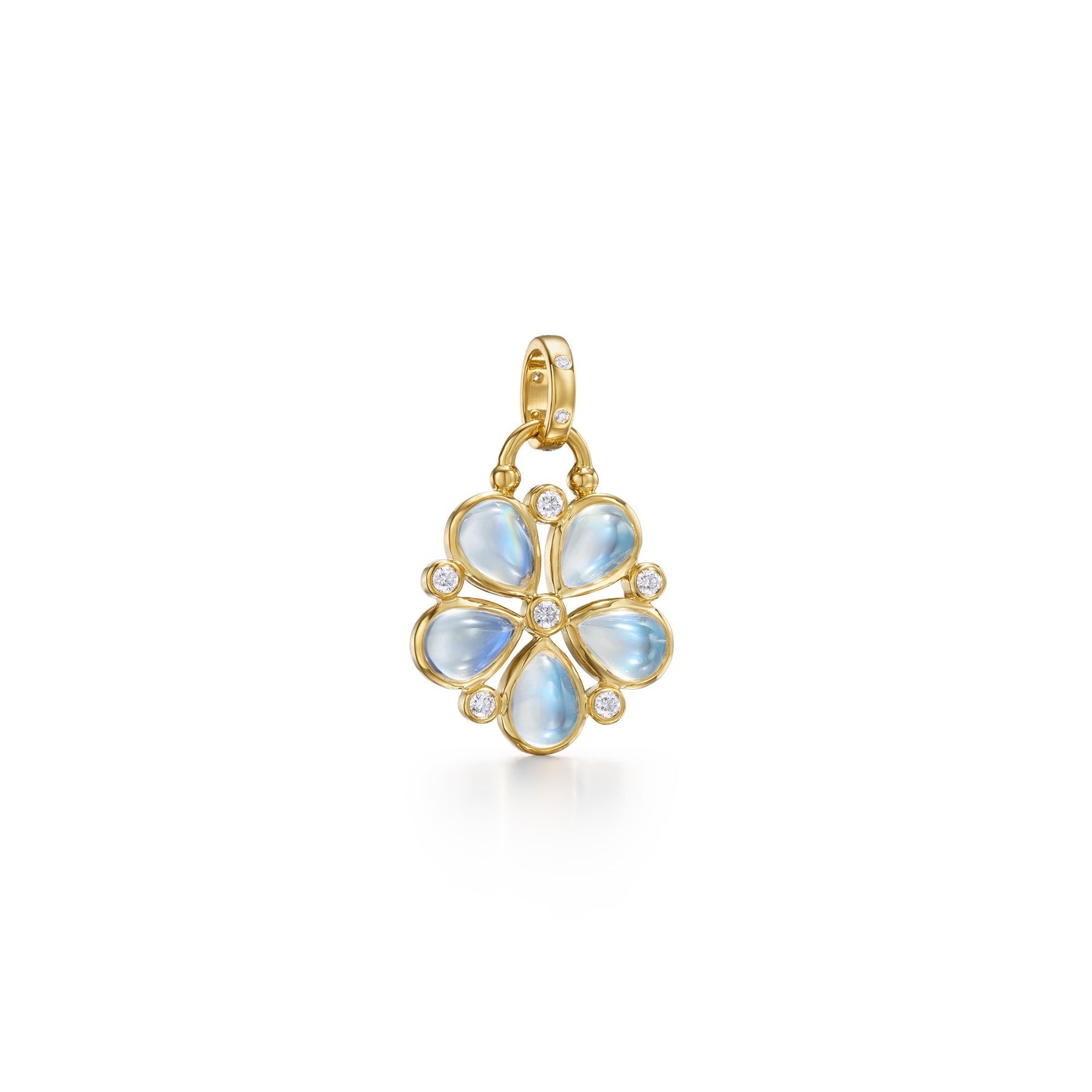 Temple St. Clair Luna Flower Pendant Necklace - 18K Gold Plated Floral Jewelry for Women - Perfect for Weddings, Date Nights & Special Occasions