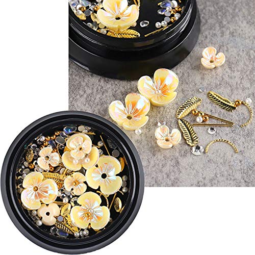 Anjetan 3 Boxes Mixed Nail Rhinestones - Creative Nail Art Decorations, Metal Nail Studs & Gems for DIY Nail Designs - Perfect for Manicures, Pedicures, and Nail Art Enthusiasts