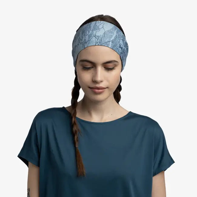 CoolNet UV® Wide Headband - Breathable & Moisture-Wicking Sports Headband for Women & Men - Laven Mist - Perfect for Running, Yoga, Tennis & Outdoor Activities