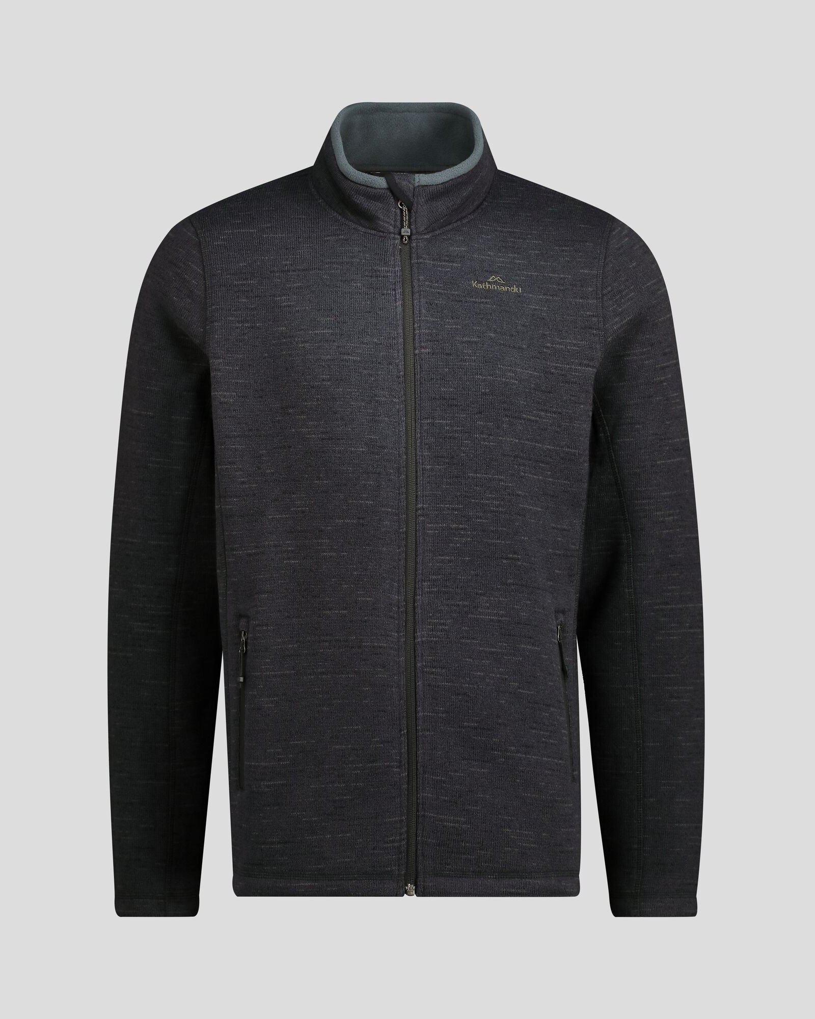 Men's Aikman Fleece Jacket - Soft Warm Winter Coat for Outdoor Activities | Black Marle Color | Perfect for Hiking, Camping & Casual Wear