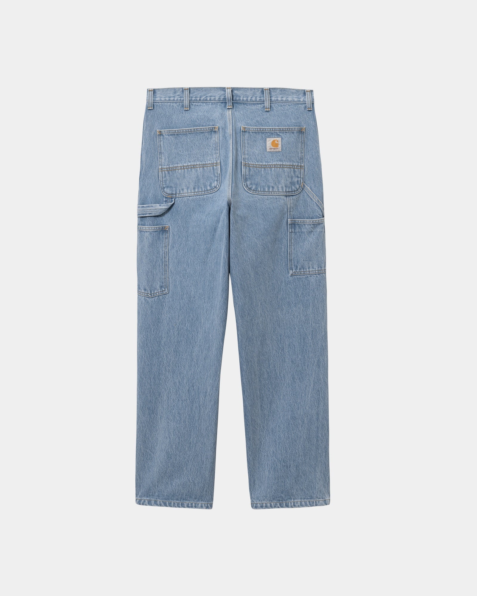 Single Knee Denim Pants for Men - Stone Bleached Blue Jeans | Durable & Comfortable for Casual Wear, Work, and Outdoor Activities