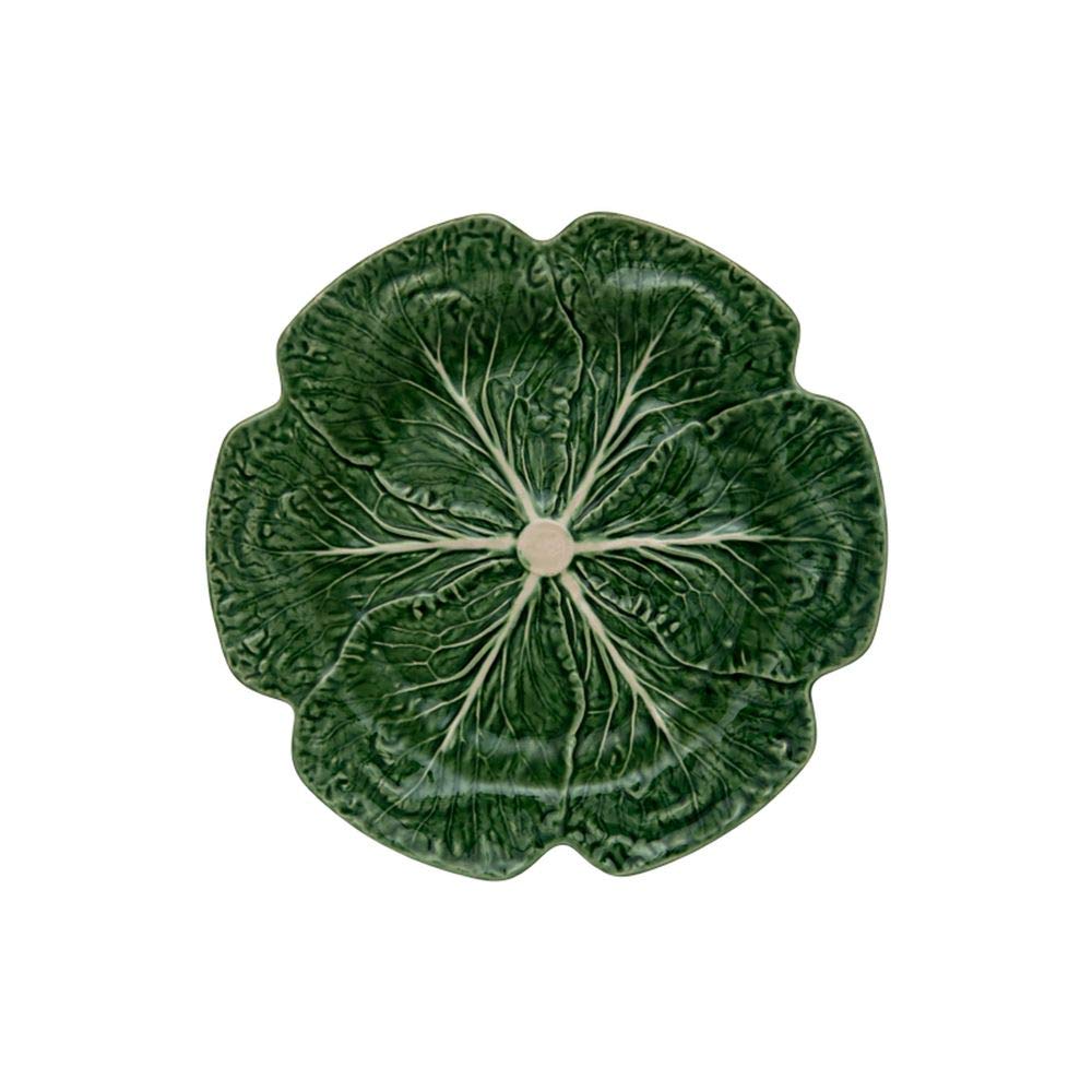 Bordallo Pinheiro Handcrafted Ceramic Green Cabbage Charger Plates - Set of 2, Large Earthenware Dinner Plates for Modern Dining & Special Occasions | Perfect for Weddings, Holiday Tablescapes & Farmhouse Decor