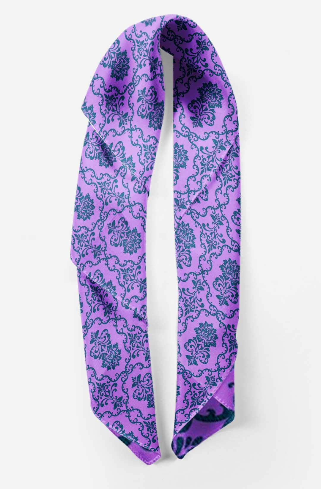 Bimba Printed Pure Silk Scarf for Women - Elegant Hair Wrap, Neck Scarf & Head Bandana - Perfect for Fashion Accessories, Travel & Special Occasions