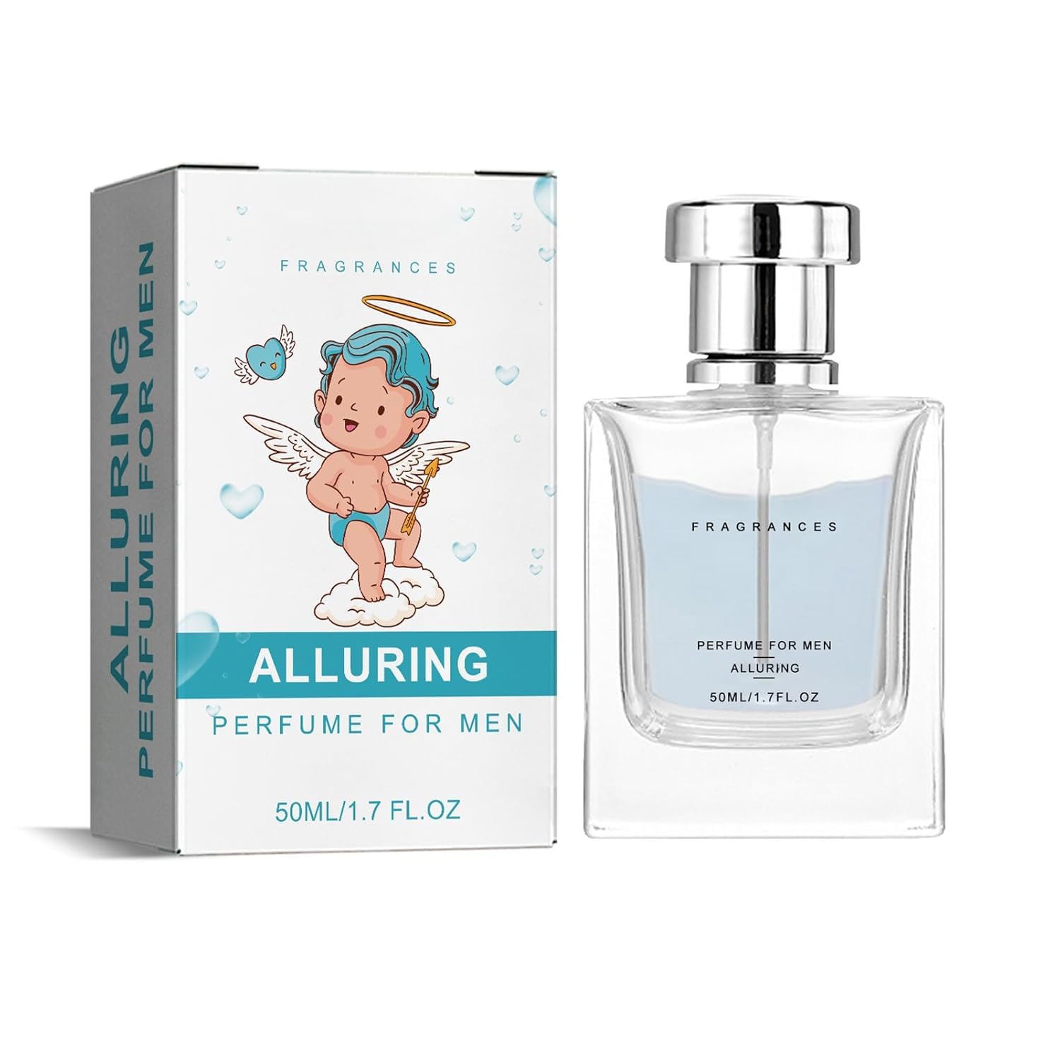 Cupios Hypnosis 2.0 Cologne for Men - Pheromone Infused Fragrance, 50ml/1.7 Fl Oz (Blue) - Long Lasting Scent for Date Night, Office & Special Occasions