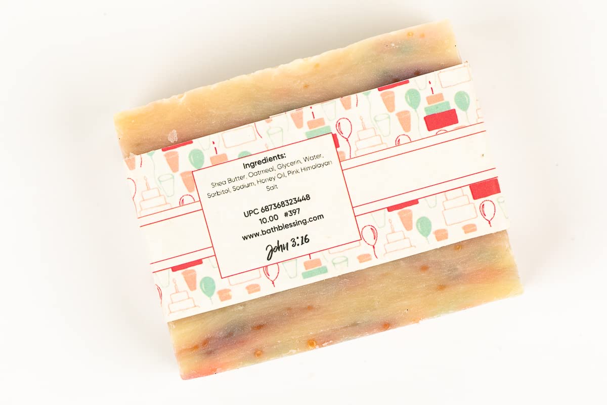 Handmade Birthday Blessing Soap - Natural Glycerin Soap Gift Set for Women & Men - Perfect for Birthday Celebrations, Party Favors & Thoughtful Gifts