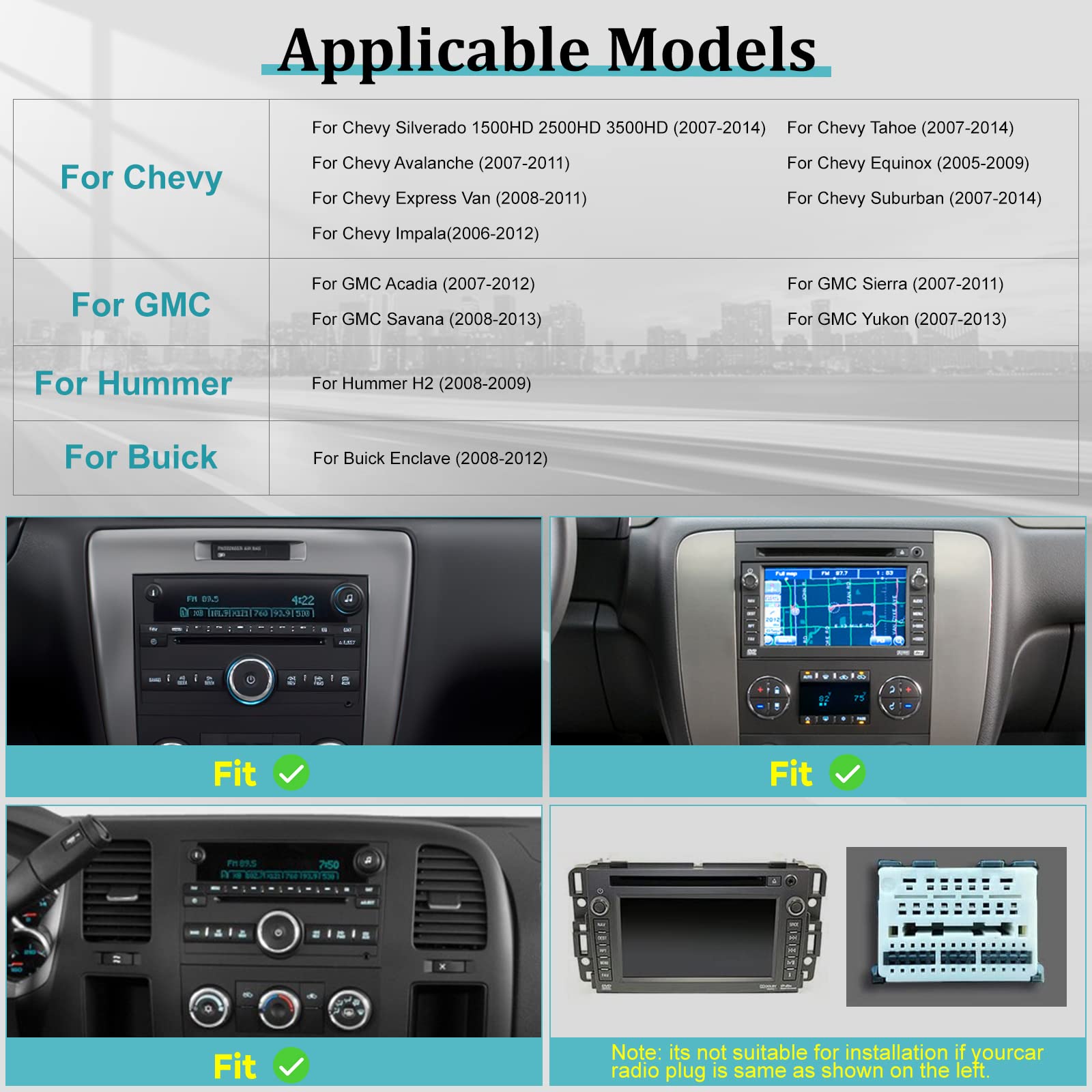 Chevy Silverado 2+64GB Android Car Stereo with Wireless Apple CarPlay & Android Auto - 2.5D Touchscreen GPS WiFi HiFi Radio for GMC Chevrolet Buick Hummer + AHD Backup Camera & Mic | In-Car Entertainment & Navigation System