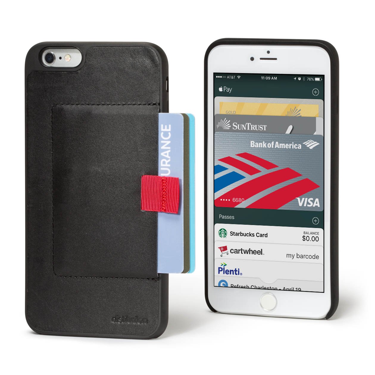 Distil Union Wally Genuine Leather Slim Wallet Case for iPhone - RFID Blocking Phone Cover with Card Slots for Credit Cards, ID & Cash | Perfect for Travel, Work & Everyday Use