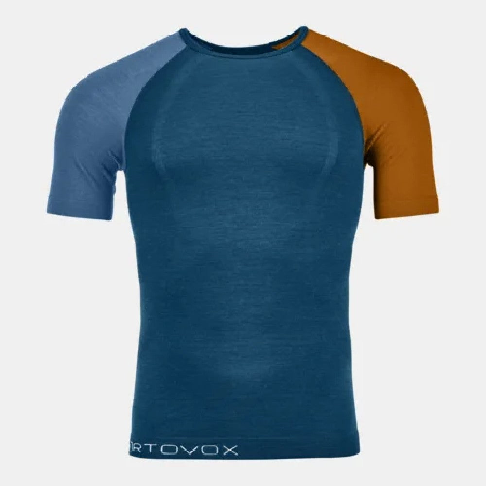 Ortovox 120 Comp Light Short Sleeve Men's Hiking Shirt - Moisture Wicking & Breathable Outdoor Performance Top for Trail Running, Climbing & Summer Adventures