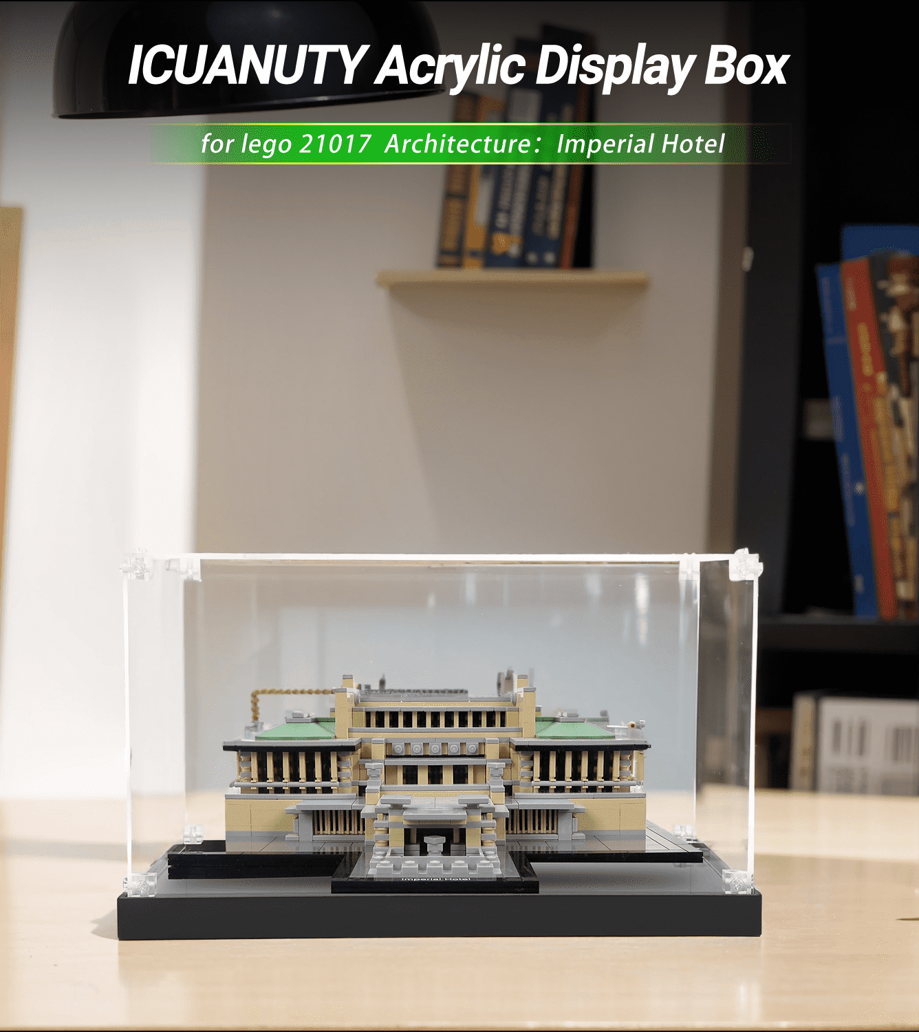 Lego Architecture Imperial Hotel 21017 Display Case - Premium Acrylic Showcase for Collectible Lego Sets - Perfect for Home Decor, Office Display & Gift Giving