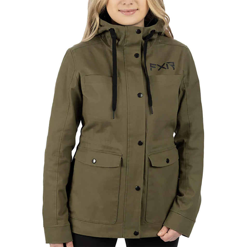 FXR Ivy Women's Canvas Jacket - Lightweight Water-Resistant Outdoor Jacket for Hiking, Camping & Casual Wear