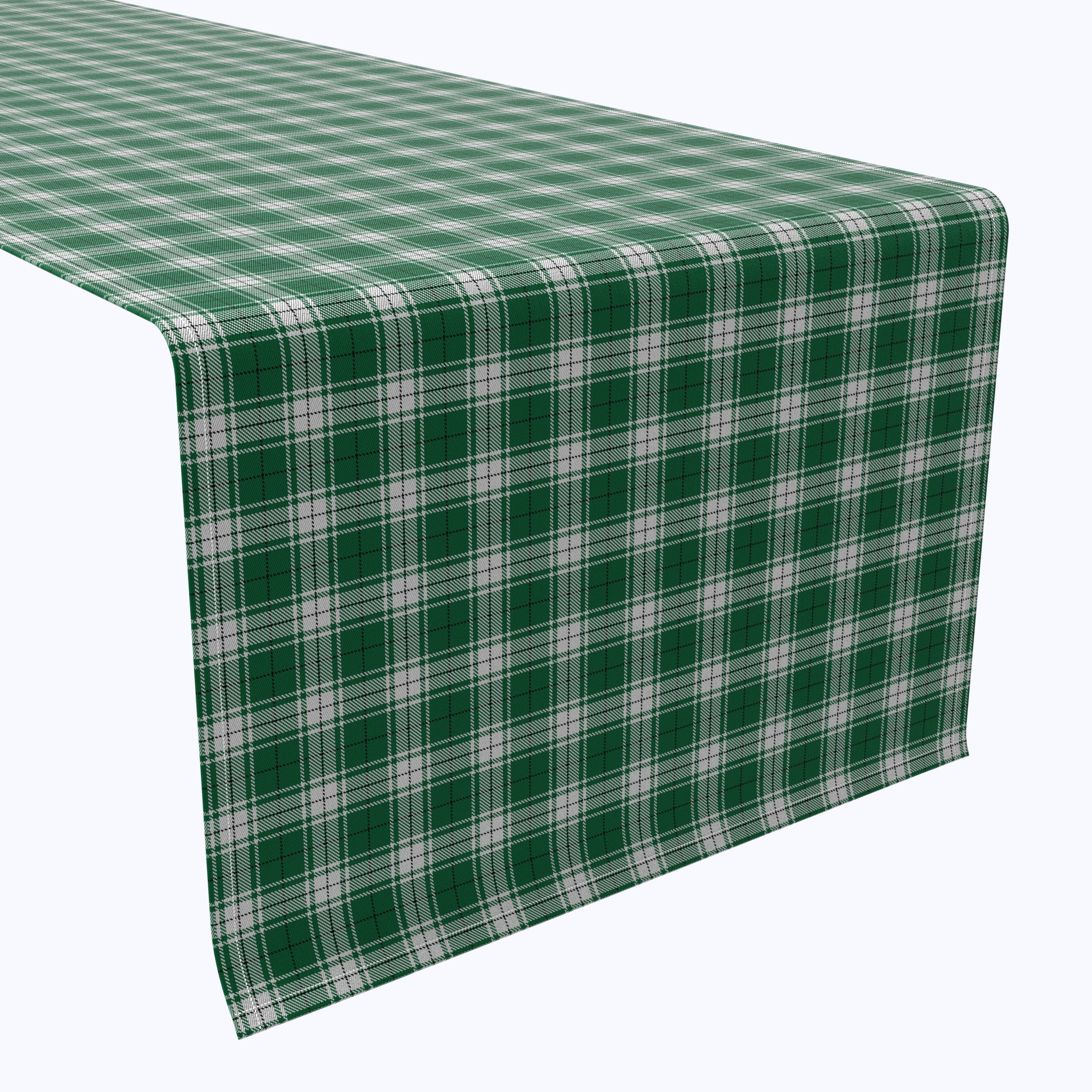 Festive Christmas Green Plaid Table Runner - Holiday Dining Decor for Parties, Weddings & Home Decorations