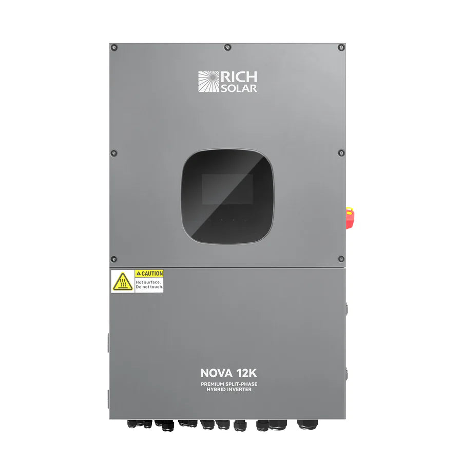 Rich Solar NOVA 12K 48V Split Phase Hybrid Inverter | 10,000W Output 120V/240V | 12,000W Solar PV Input | UL Certified | Perfect for Off-Grid Homes, RVs & Solar Power Systems
