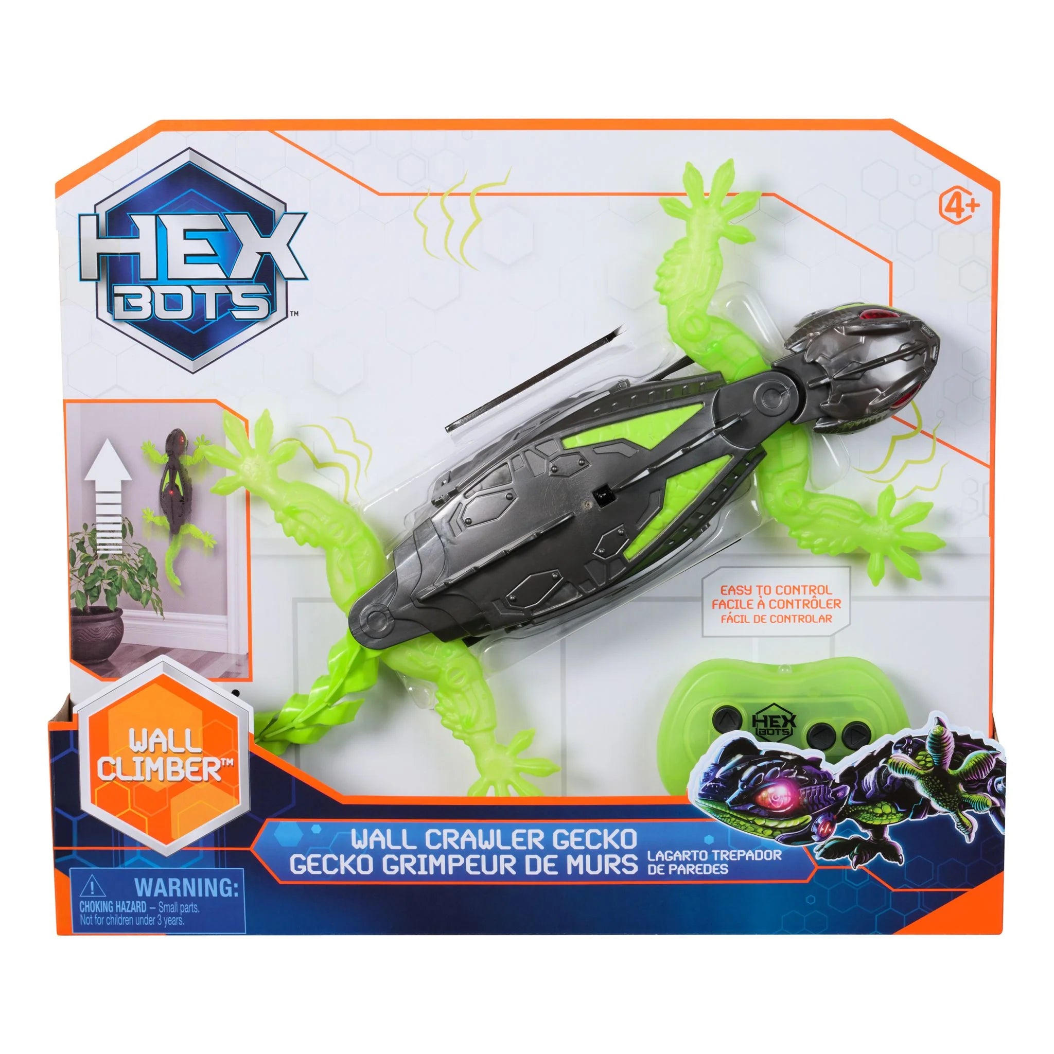 Hex Bots Wall Crawling Robot Toy - STEM Educational Gecko Robot for Kids - Fun Climbing Toy for Indoor Play & Science Learning Activities