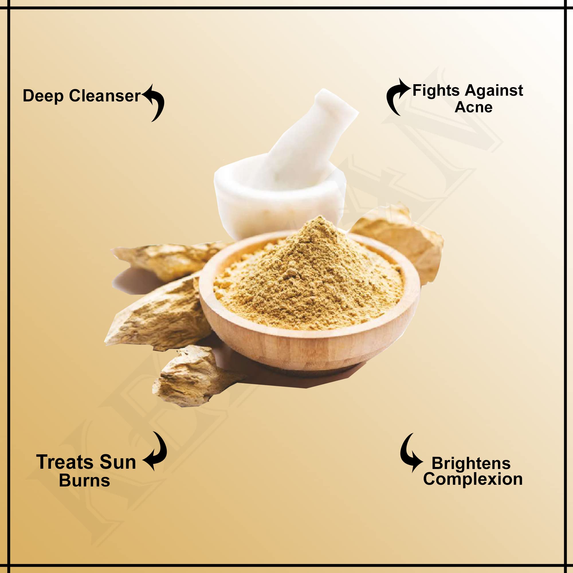 Keegan Multani Mitti Powder, Sandalwood Powder, Red Rose Petal Powder, Ubtan Powder, Kasturi Haldi Powder Combo - 5-in-1 Natural Face Pack & Skin Care Set (75g Each) for Glowing Skin, Acne Treatment & Ayurvedic Beauty Routine