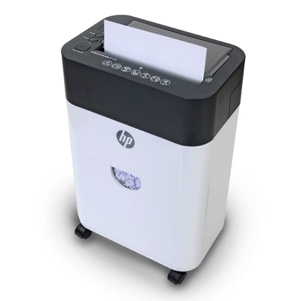HP Heavy Duty Micro Cut Paper Shredder - 120 Sheet Auto Feed, Shreds Credit Cards & Staples, 4.5 Gallon Basket - Perfect for Home Office Document Security & Small Business Use