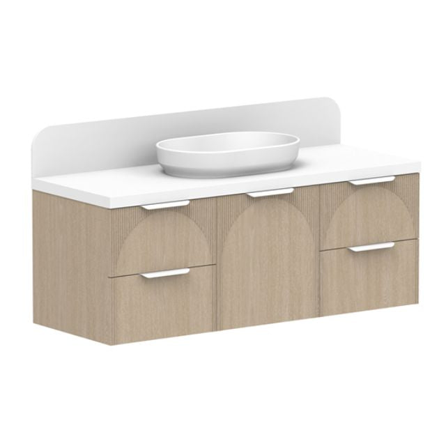 ADP Archie Wall Mounted Bathroom Vanity with Sink - Modern Floating Vanity for Small Spaces, Perfect for Apartments and Powder Rooms