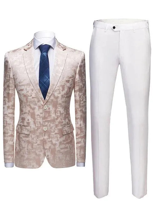 Elegant Printed Two-Piece Suit for Women | Business Formal Attire | Office Wear & Special Occasions