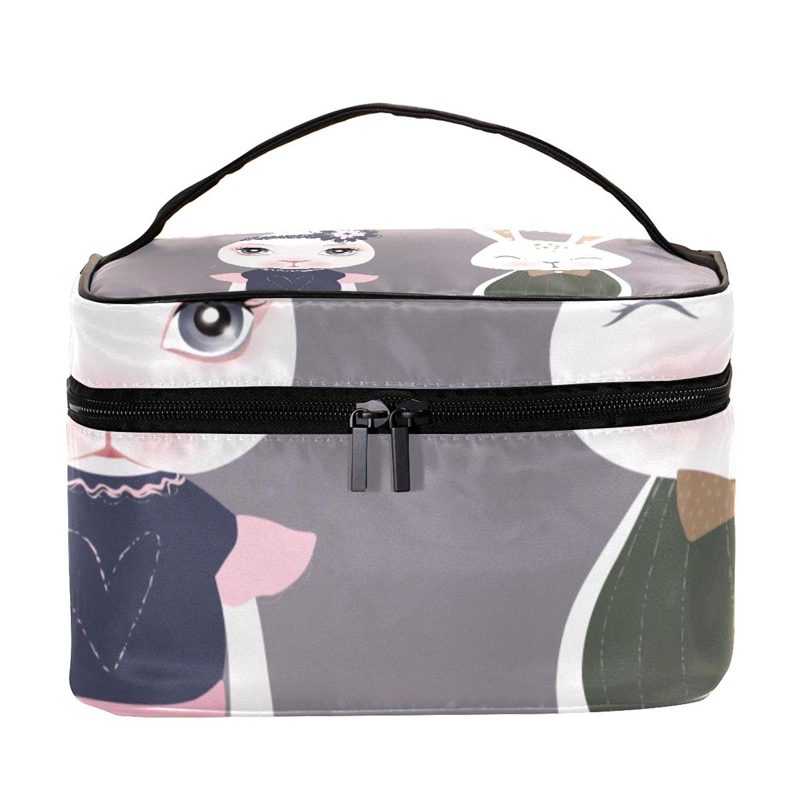 Ballet Rabbit Gentle Bunny Travel Makeup Bag - Large Cosmetic Organizer with Zipper for Women & Girls | Perfect for Travel, Gym, and Daily Essentials Storage