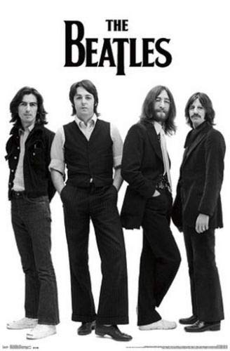 The Beatles Poster - Black & White Later Band Shot Wall Art | Vintage Music Decor for Home, Office & Studio
