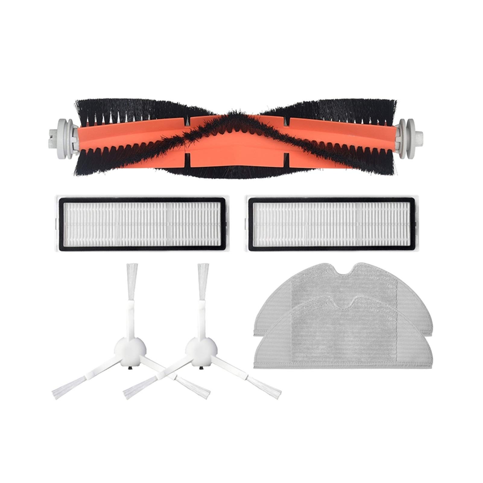 Qgg Robot Vacuum Replacement Kit - Washable Side Brush, Filter & Mop Cloth for Xiaomi Robotic Vacuum Cleaners - Perfect for Hardwood Floors, Carpets & Pet Hair Cleaning