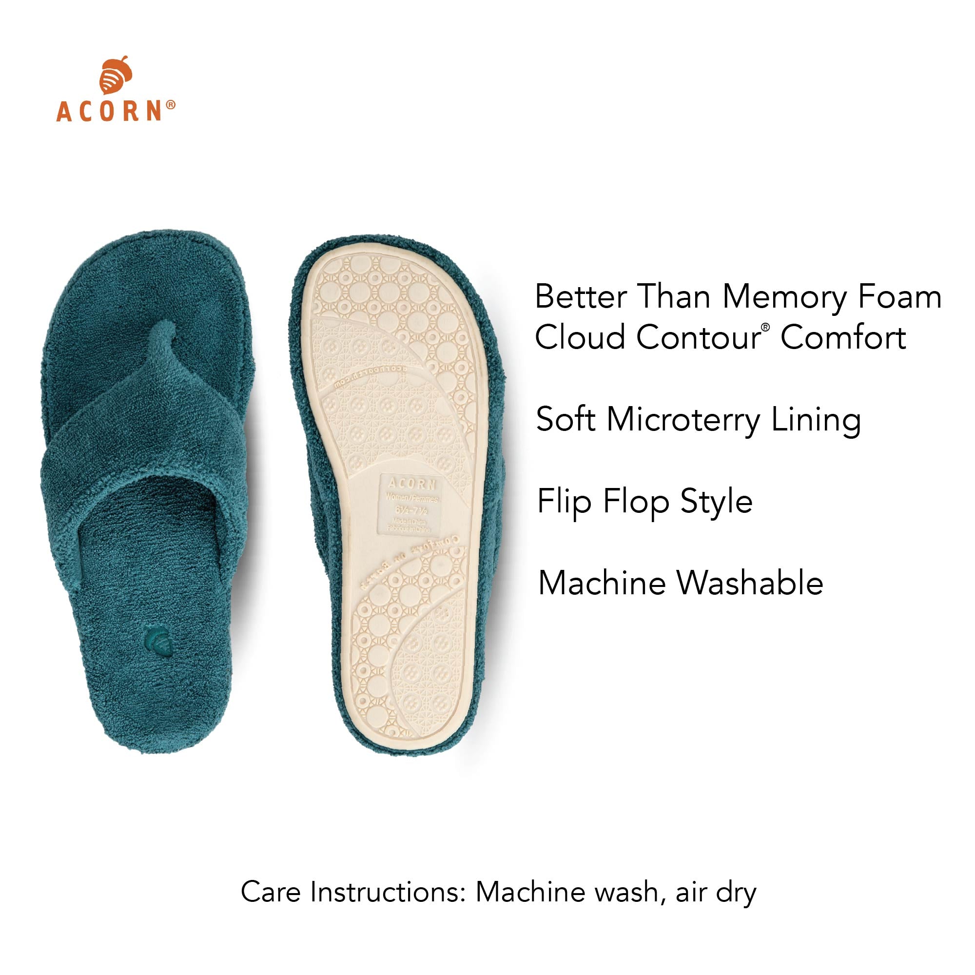 Comfortable Women's Spa Flip Flop Slippers - Soft Memory Foam Sandals for Relaxation at Home, Beach & Poolside Use