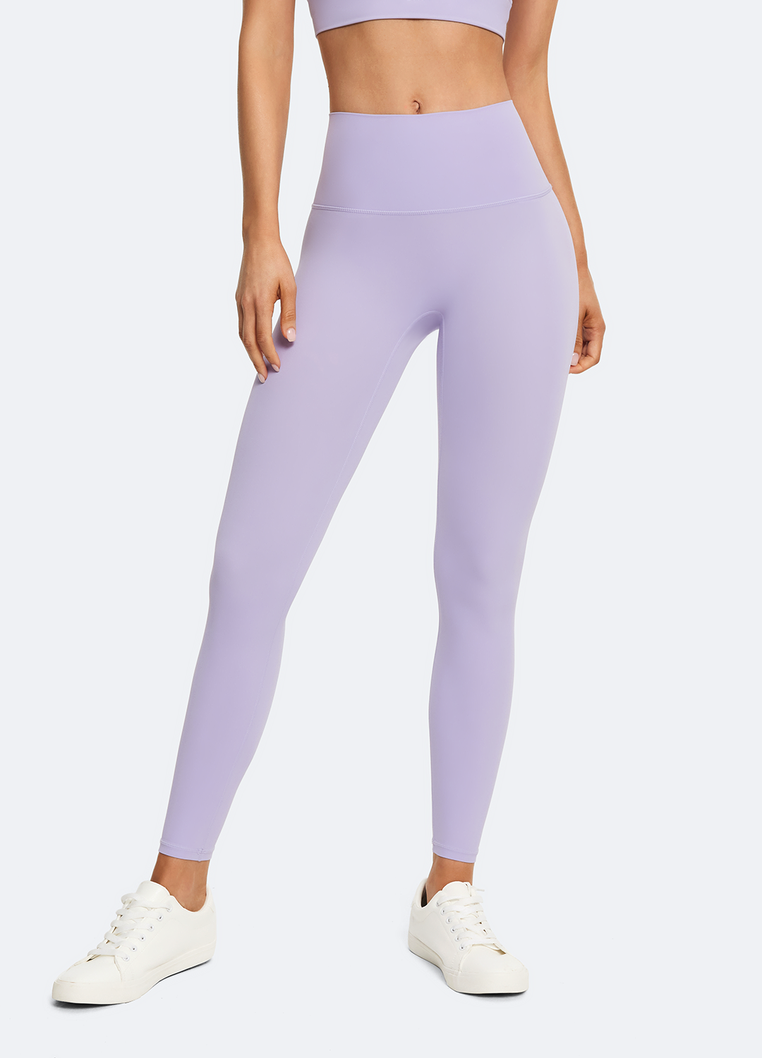 Lavender High Waist Yoga Leggings for Women - Soft Stretchy Workout Tights - Perfect for Yoga, Running, Gym & Lounge Wear