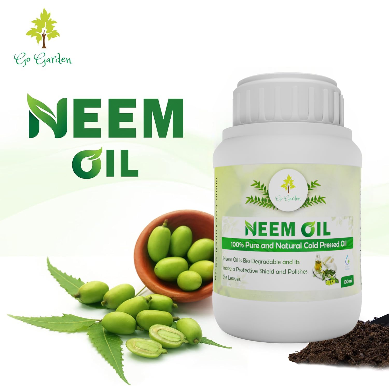 Organic Cold-Pressed Neem Oil for Plants - 100% Pure Water Soluble Neem Oil Concentrate for Indoor & Outdoor Plants - Natural Pest Control for Aphids, Spider Mites & Whiteflies - Promotes Healthy Plant Growth - Ideal for Home Gardening, Flowers, Vegetables & Houseplants (100ml) - Perfect for Organic Gardening & Eco-Friendly Pest Management