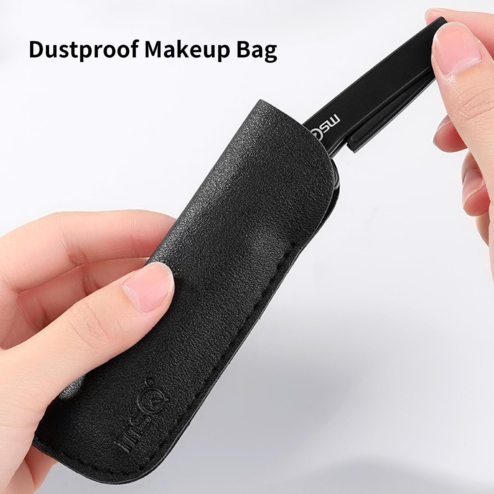 MSQ Eyelash Comb & Brow Brush - Foldable Eyelash Separator, Mascara Applicator, Eyebrow & Lash Definer - Perfect for Makeup Application, Grooming, and Styling at Home or Salon