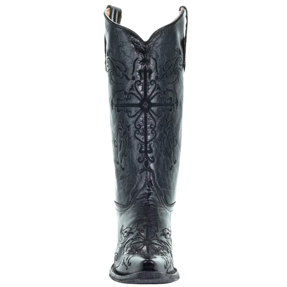 Corral Circle G Women's L5039 Western Boots - Brown Snip Toe with Cross Embroidery | Perfect for Country Dancing, Rodeo Events & Cowgirl Fashion