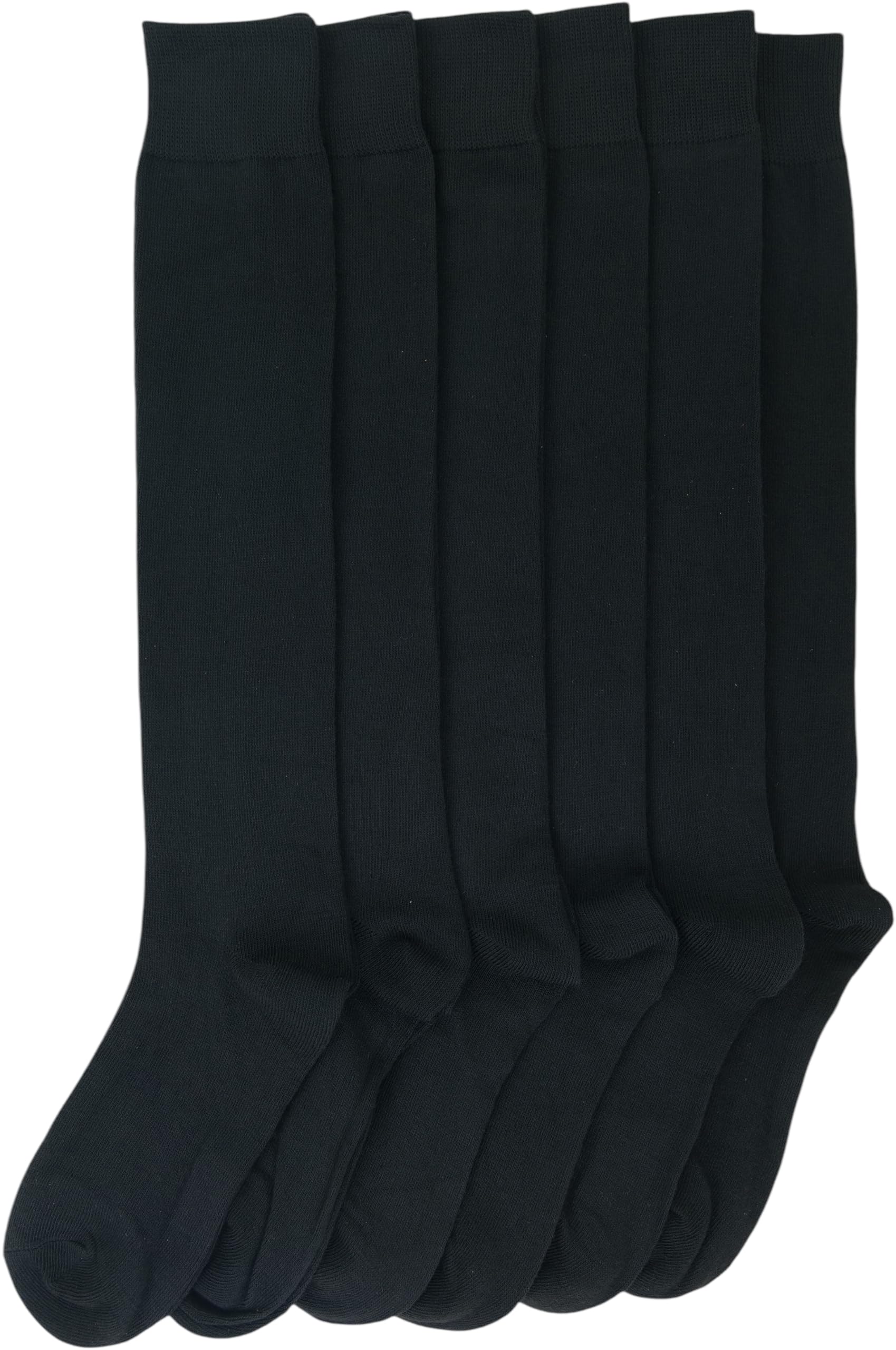 ToBeInStyle Women's Knee High Socks - Pack of 6 or 12 - Comfortable & Stylish Crew Socks for Work, Boots & Winter Outfits