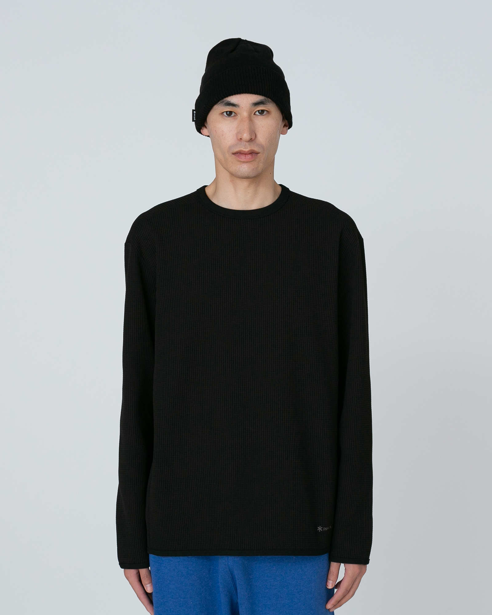 Dry Waffle Long Sleeve T-Shirt for Men - Breathable Cotton Crewneck Top for Casual Wear, Workout & Outdoor Activities