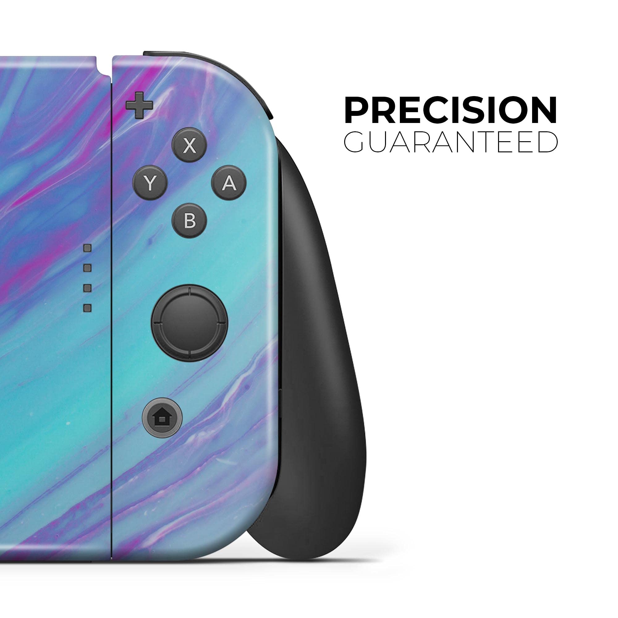 Nintendo Switch Pro Controller Skin - Scratch-Resistant Removable Vinyl Wrap Cover (Marble Pink & Ocean Blue) - Protective Decal for Gaming Accessories - Perfect for Travel, Gaming Sessions & Customization