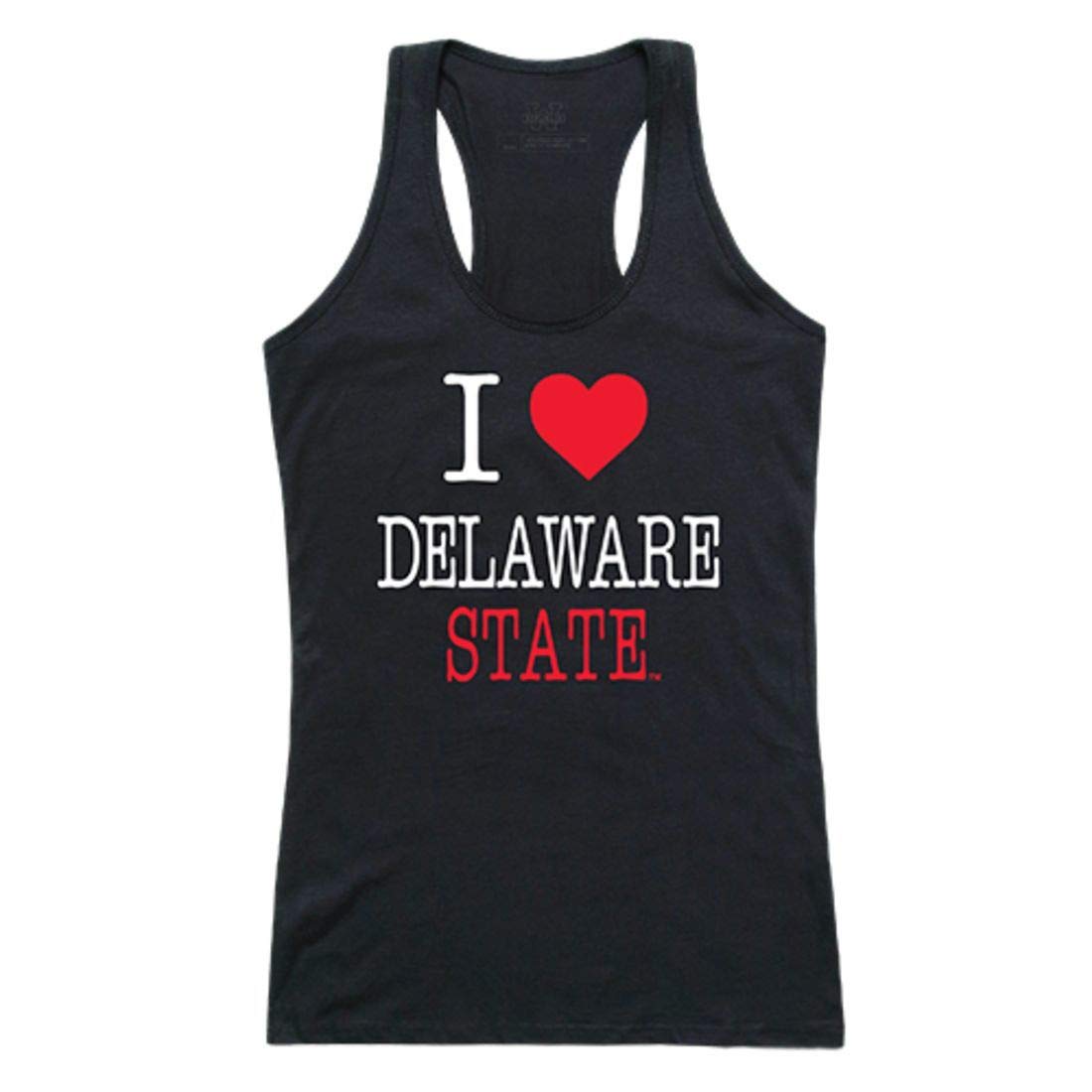 DSU Delaware State University Hornet Women's Love Tank Top Tee - Soft Cotton Black T-Shirt for Casual Wear, Gym & School Spirit Outfits