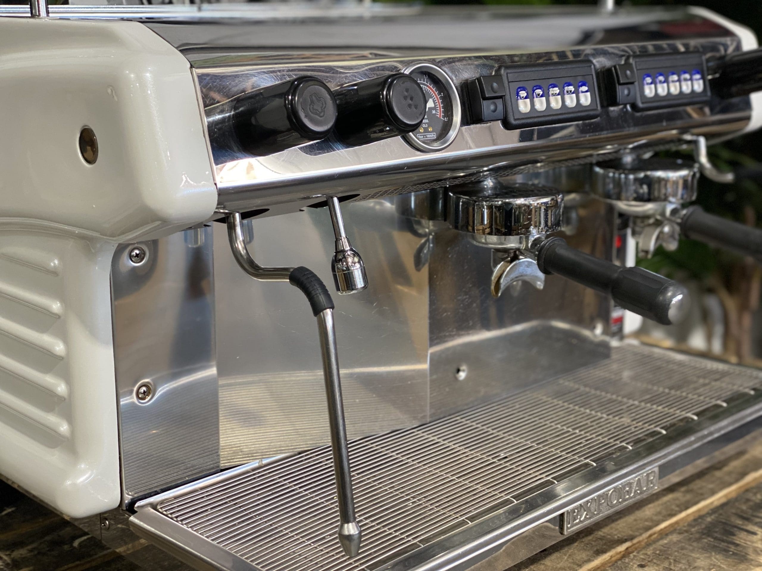 Expobar Ruggero High Cup 2 Group White Commercial Espresso Machine - Perfect for Coffee Shops, Restaurants & Offices