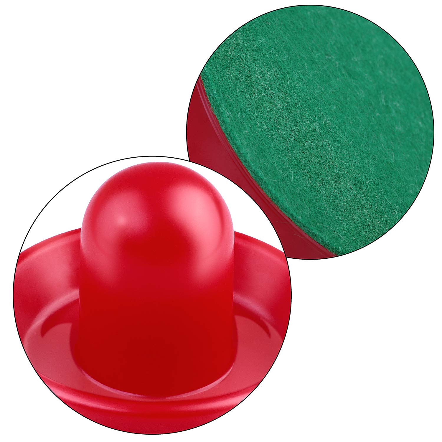 URATOT Air Hockey Paddles Set - 4 Pushers, 8 Red Pucks & 8 Green Pucks - Replacement Accessories for Air Hockey Game Tables - Perfect for Family Game Nights & Arcade Fun