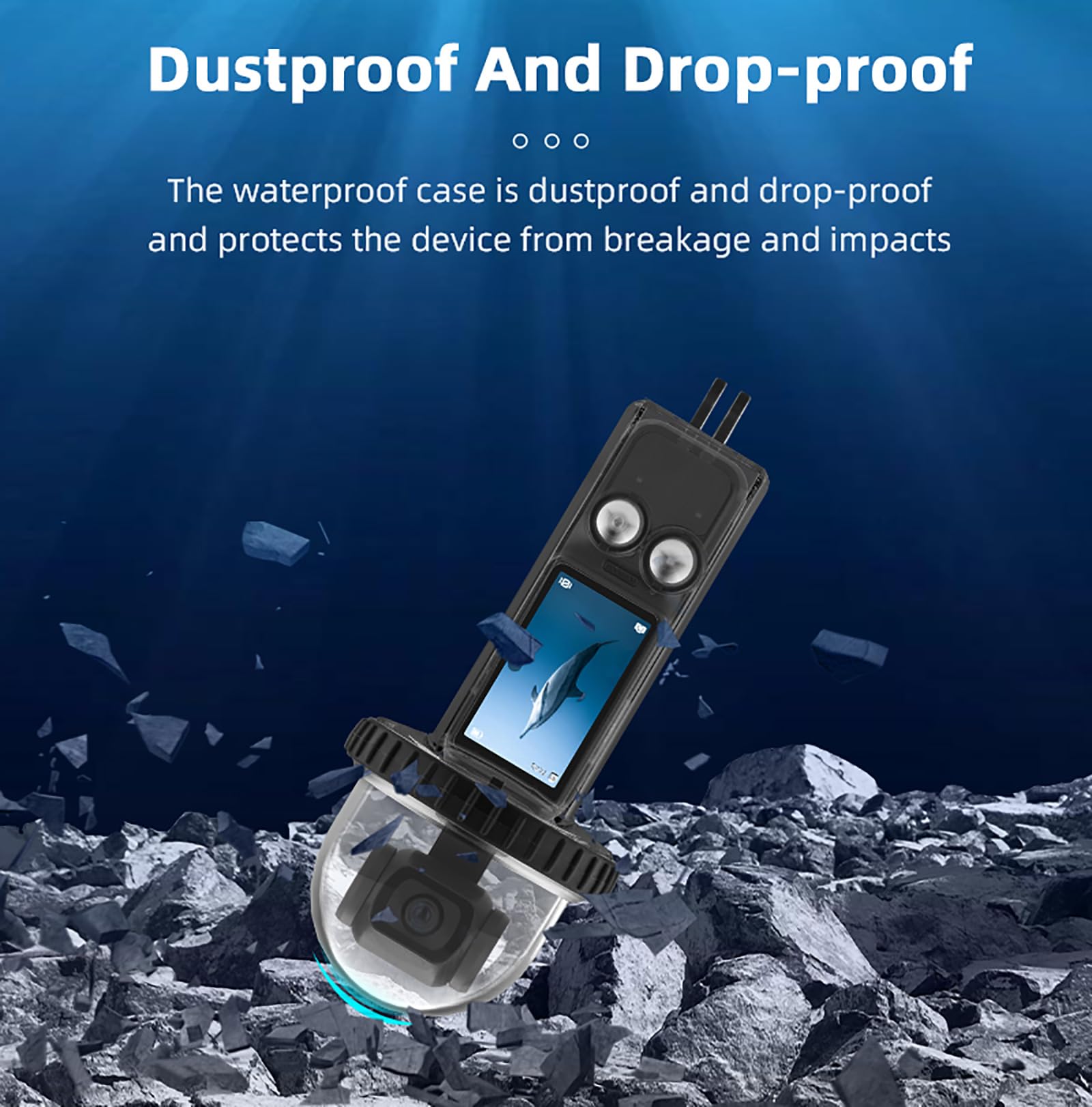 Pocket 3 Action Camera Waterproof Case - IP68 Dustproof & Underwater Housing for Diving, Snorkeling & Extreme Sports - Perfect for GoPro Hero, DJI Osmo Action Accessories