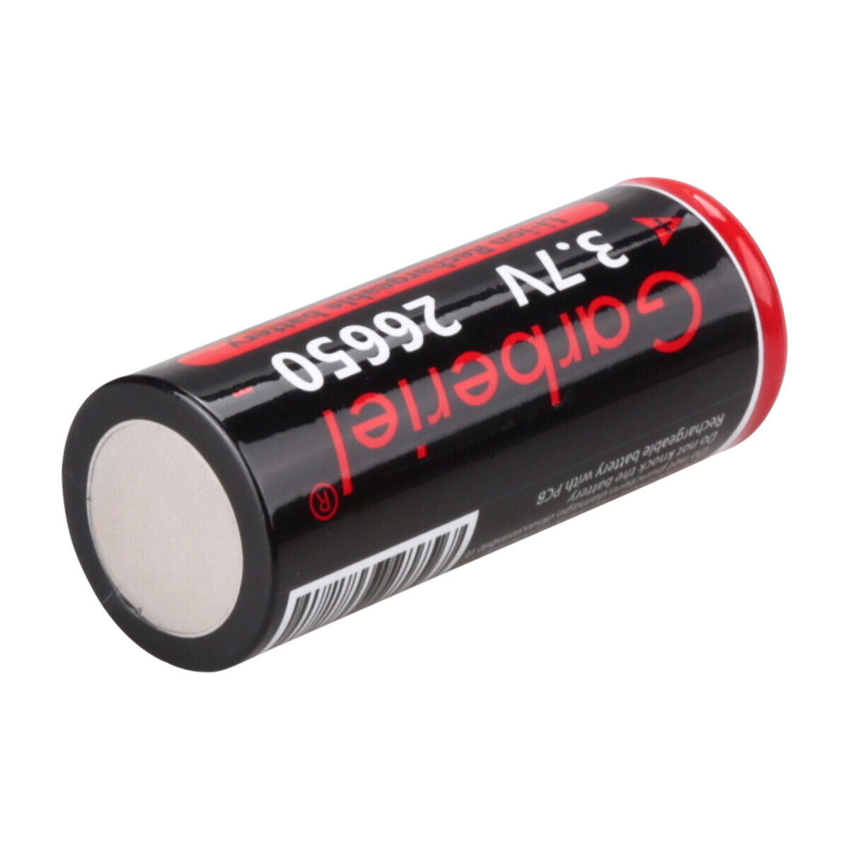 26650 Li-ion 3.7V Rechargeable Batteries - Flat Top - 2 Pack - High Capacity Long Lasting Power for Flashlights, Vape Mods & Solar Devices