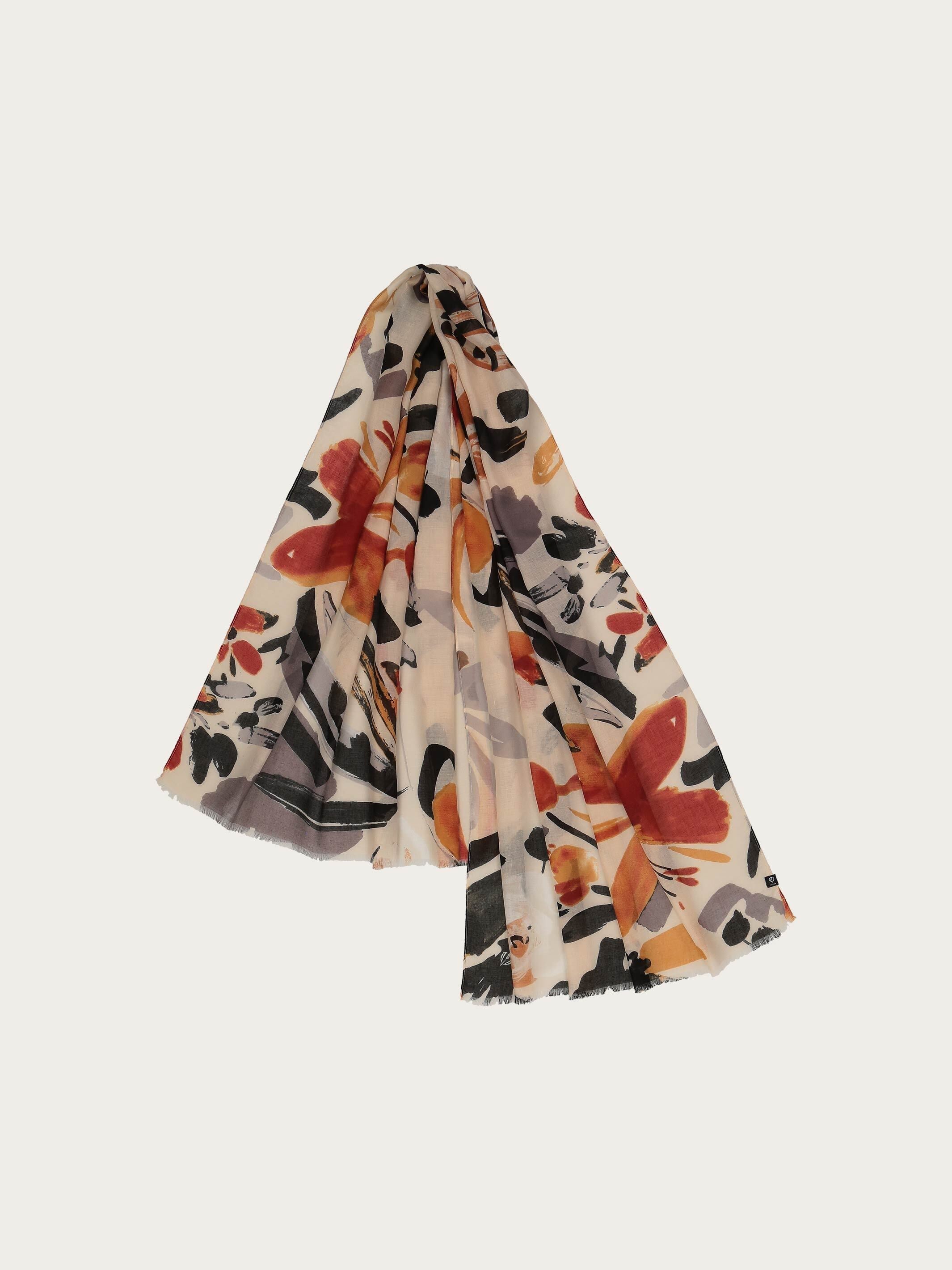 Sustainable Wildflower Print Recycled Scarf - Eco-Friendly Fashion Accessory for Women, Perfect for Spring Outfits, Outdoor Adventures & Boho Chic Style
