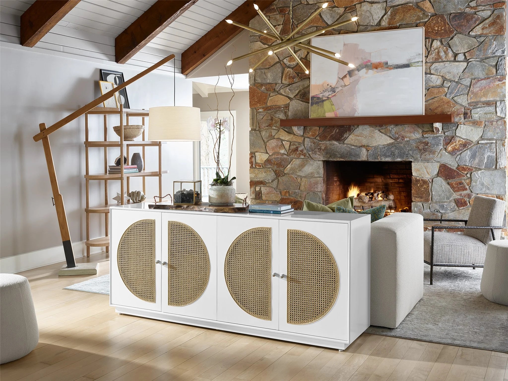 Nomad Credenza - Mid-Century Modern Wooden Sideboard for Dining Room & Living Room Storage - Perfect for Home Decor & Organization (Only 1 Left in Stock)