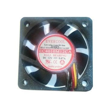 Evercool 40mm x 40mm x 10mm 3-Pin Cooling Fan EC4010M12CA - Perfect for PC Case, CPU Cooler & Electronics Cooling