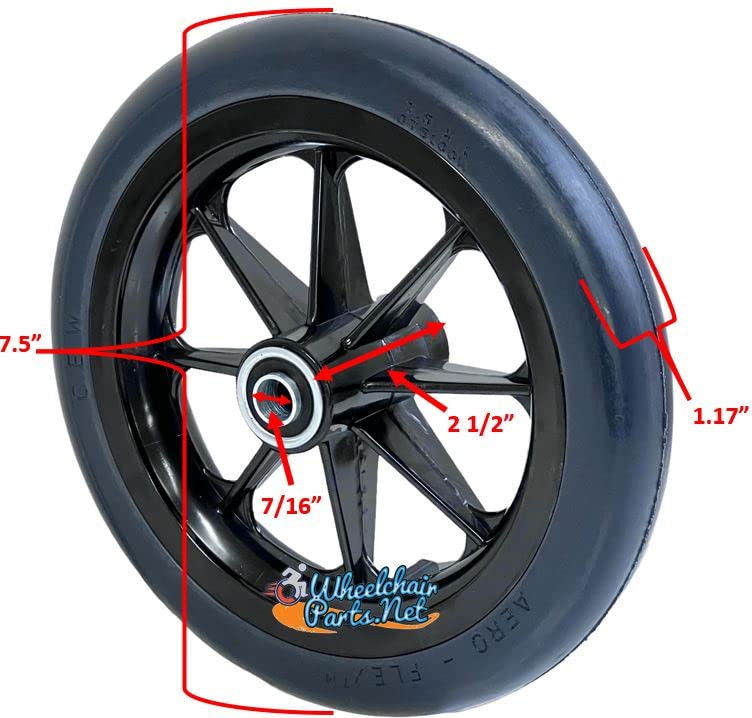Invacare Tracer Wheelchair Caster Wheels 7.5
